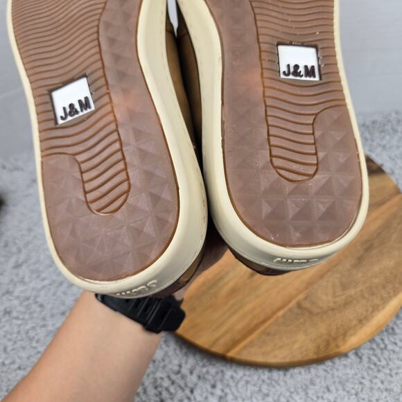 Johnston and Murphy Mens 11.5 McGuffey Brown Burnished Leather Slip On Sneaker - Picture 12 of 13